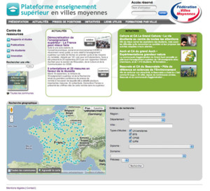 Une plateforme internet pour accroître la visibilité de l’offre  de formations d’enseignement supérieur dans les villes  moyennes