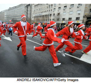 2 000 Pères Noël à Belgrade : La 5ème Course des Pères Noël dans la capitale
