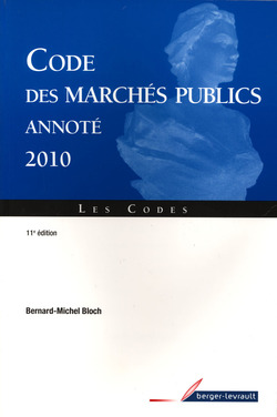 Code des marchés publics annoté 2010