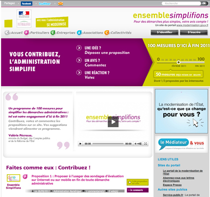 Valérie PÉCRESSE propose aux internautes de réagir à 15 propositions pour améliorer la relation numérique à l’usager, sur www.ensemble-simplifions.fr