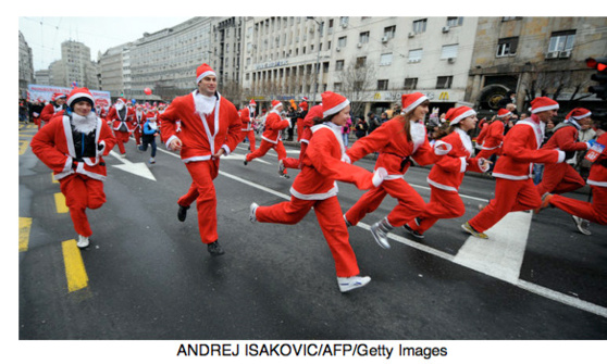 2 000 Pères Noël à Belgrade : La 5ème Course des Pères Noël dans la capitale