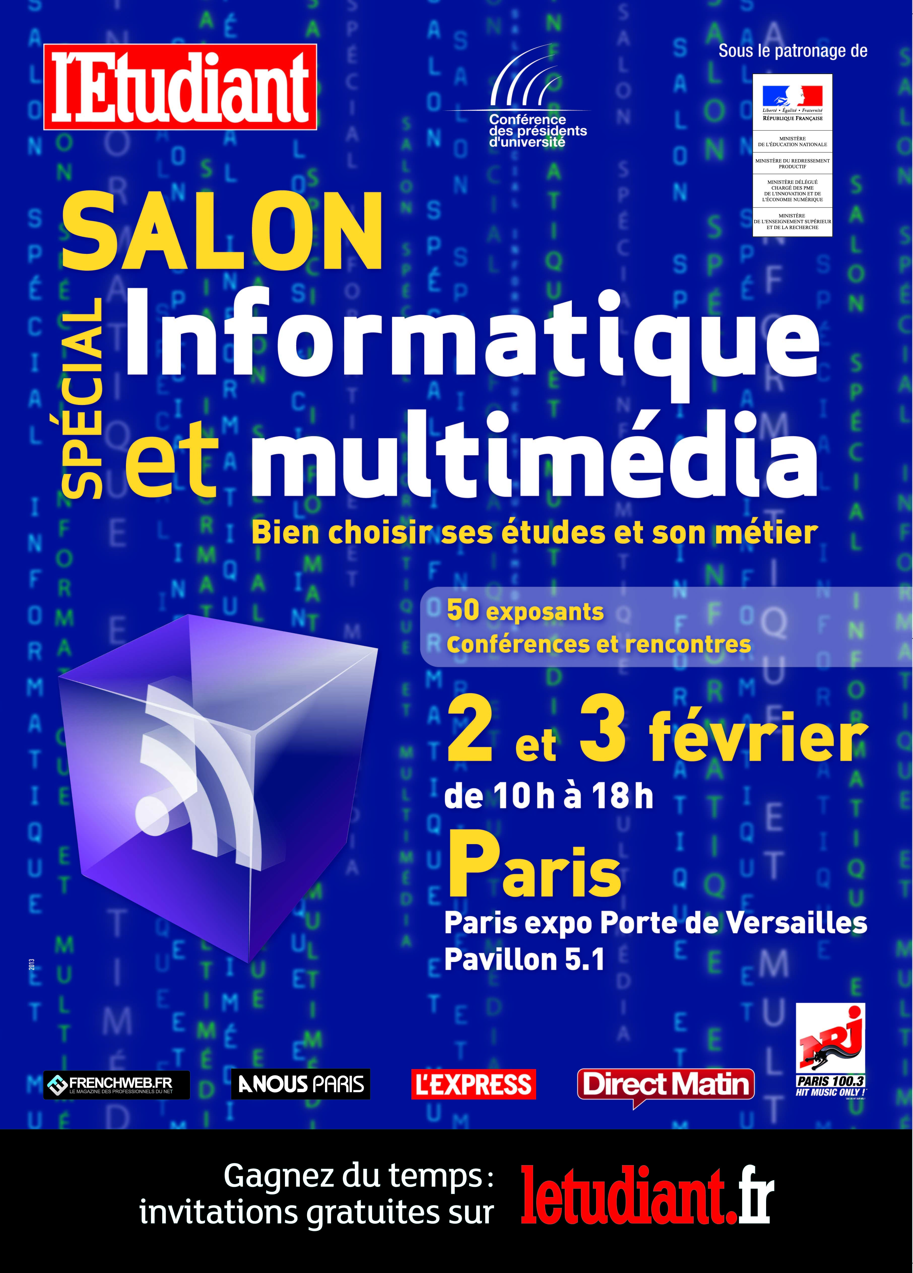 Salon spécial Informatique et Multimédia de Paris les 2 et 3 février Salon spécial Informatique et Multimédia de Paris les 2 et 3 février