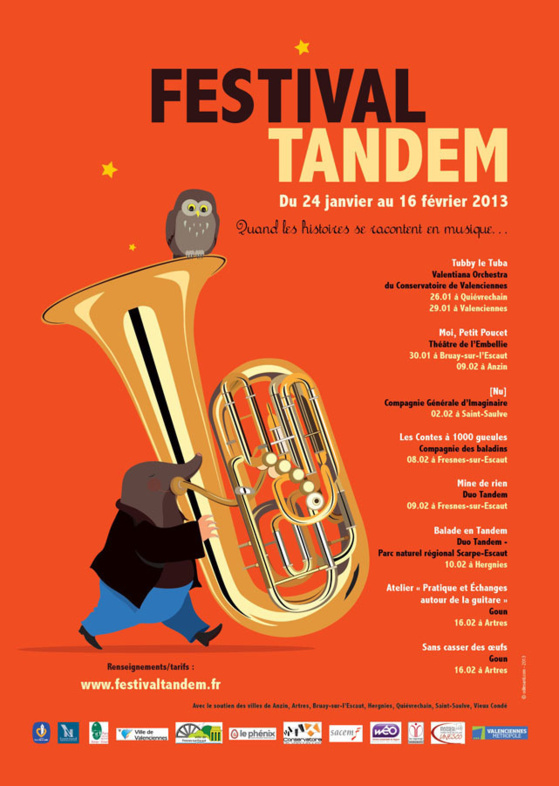 Le Festival Tandem, quand les histoires se racontent en musique…reprend les routes et chemins du Valenciennois du 24 janvier au 16 février prochain