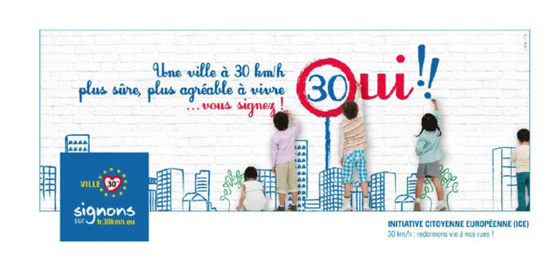 Lancement officiel de la campagne européenne : 30km/h : redonnons vie à nos villes !