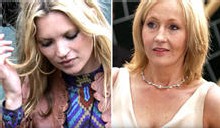 Toutes griffes dehors, le super-modèle Kate Moss a dégringolé dans le classement des femmes les plus élégantes, dépassée même par JK Rowling